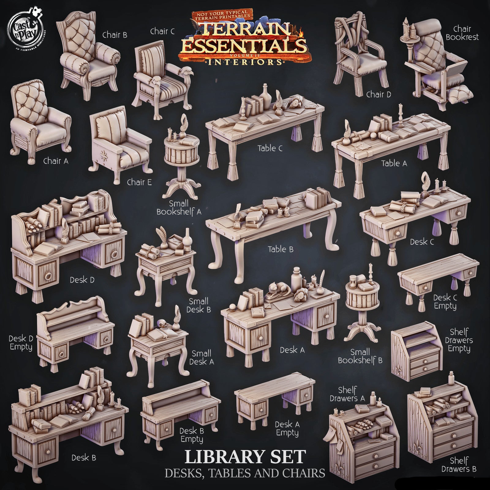 Library Desks Tables and Chairs