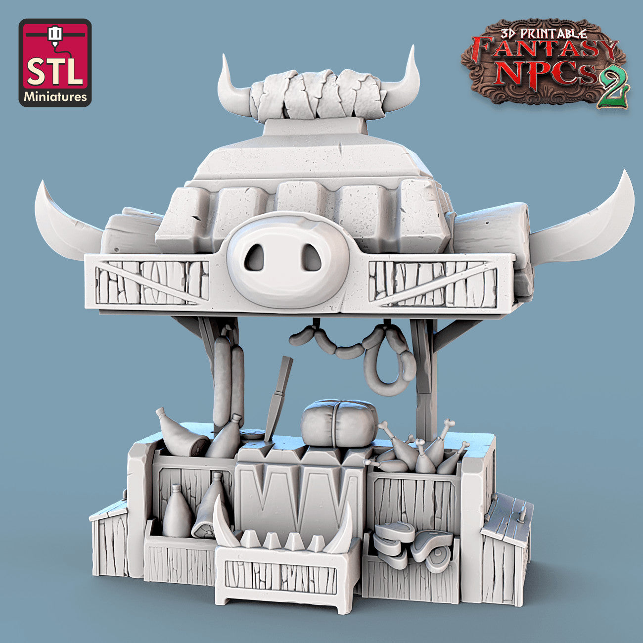 Meat vendor figure miniature