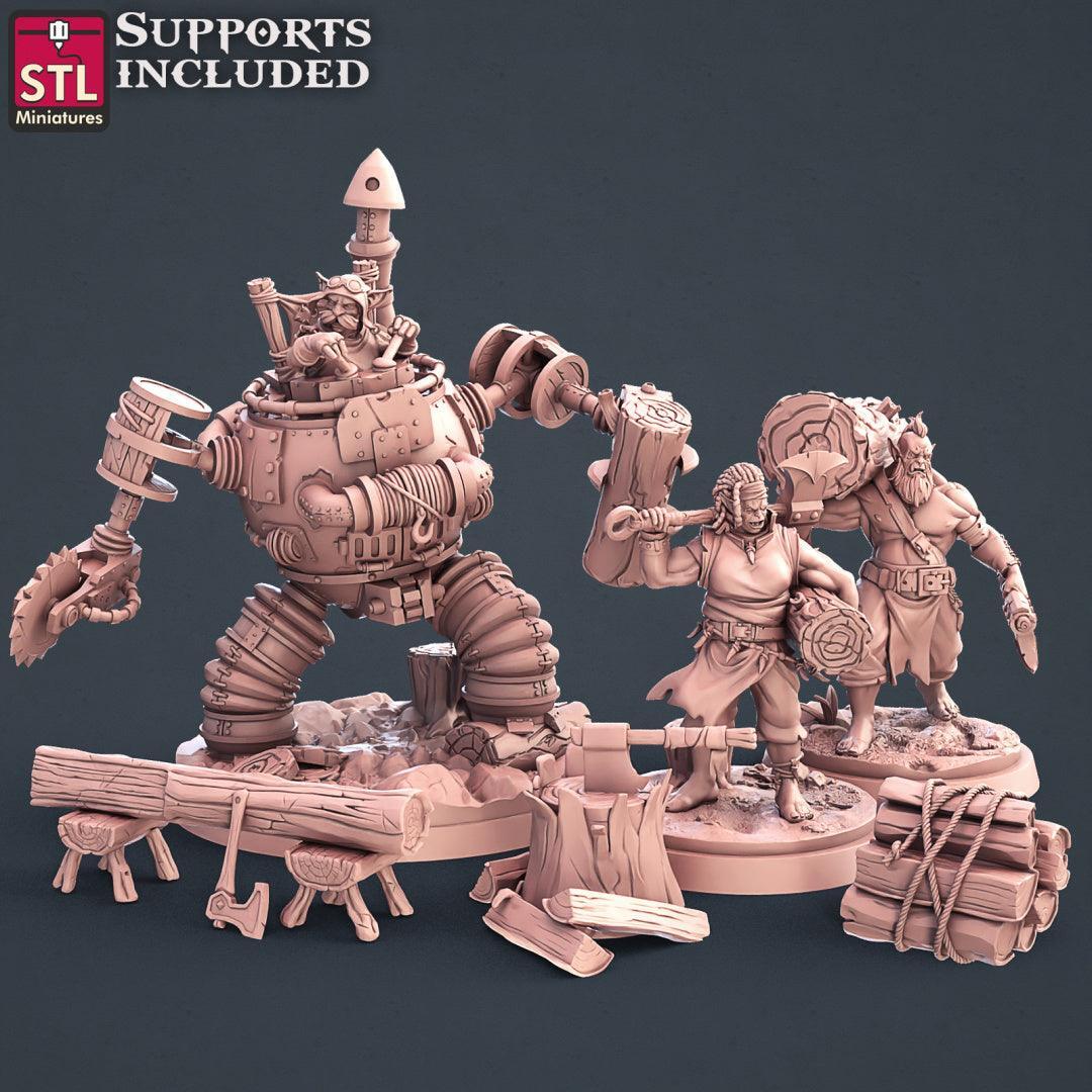 Orc lumberjack 28mm miniature