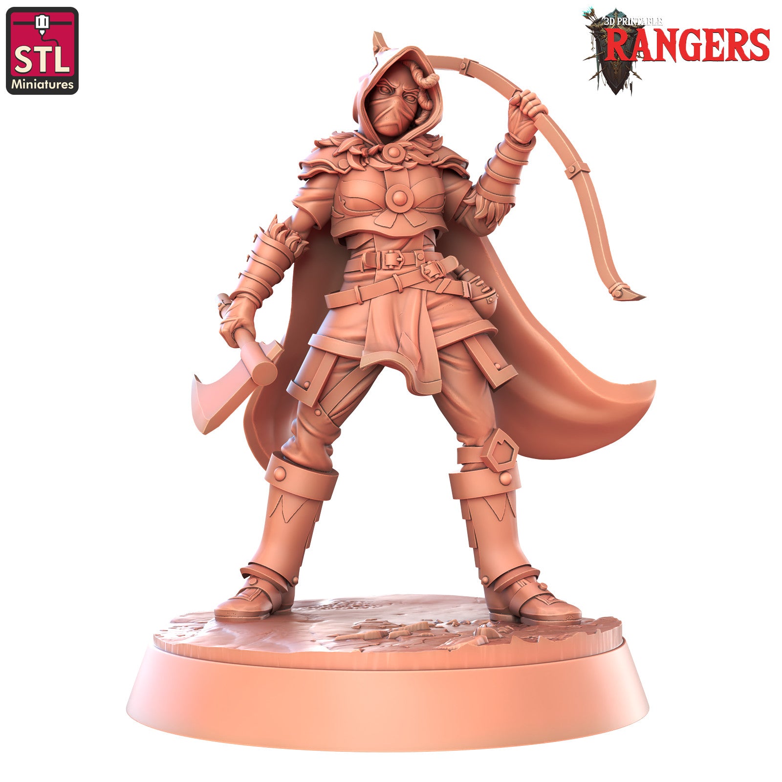Human female ranger 28mm miniature alternate view