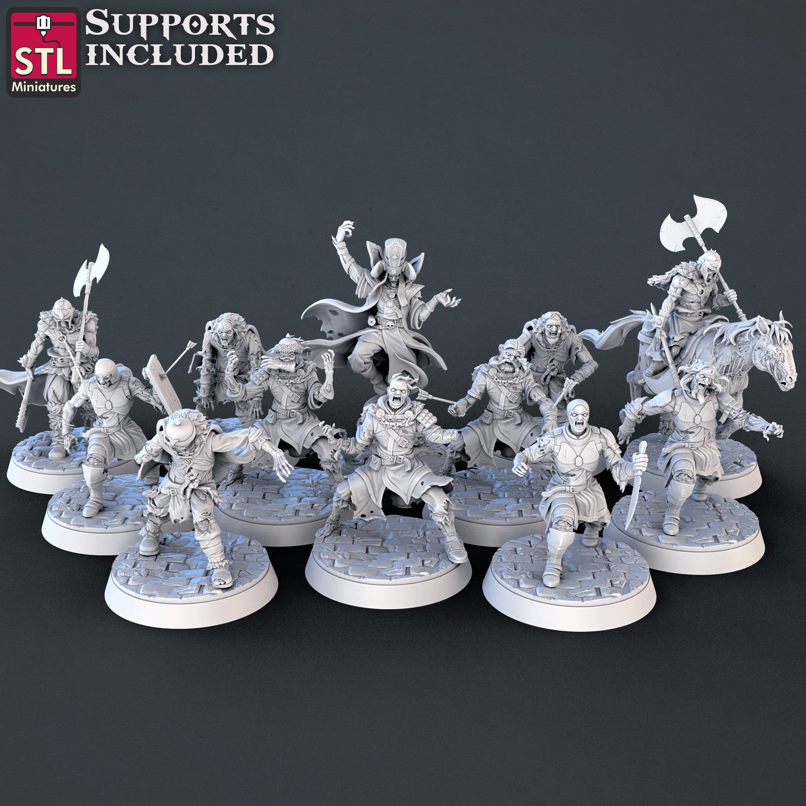 Undead Set 3D printed 28mm miniatures