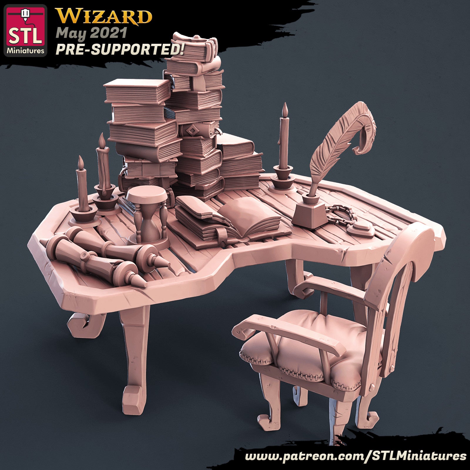 Wizard library terrain piece