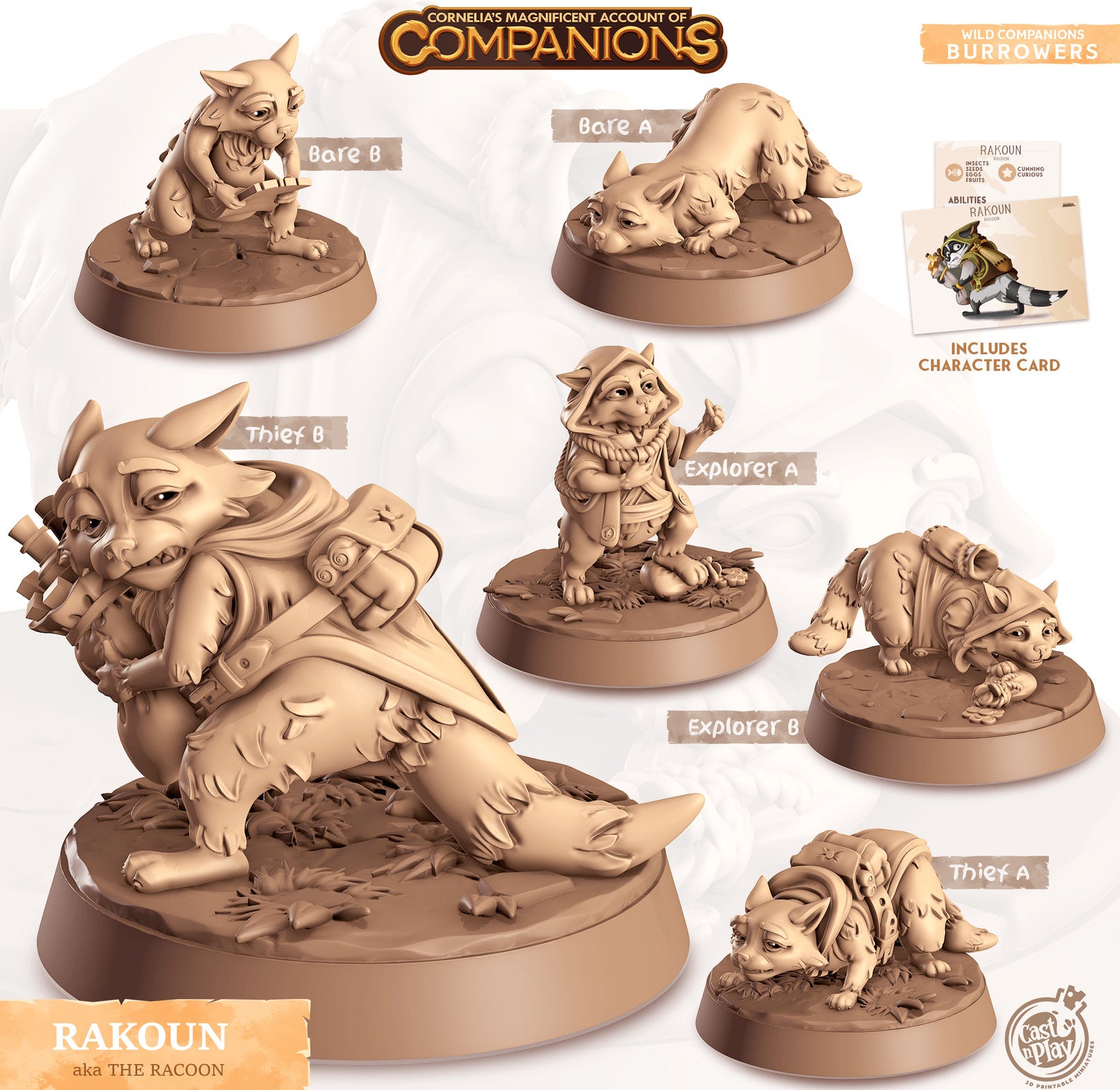 Rakoun Raccoon Companion miniature
