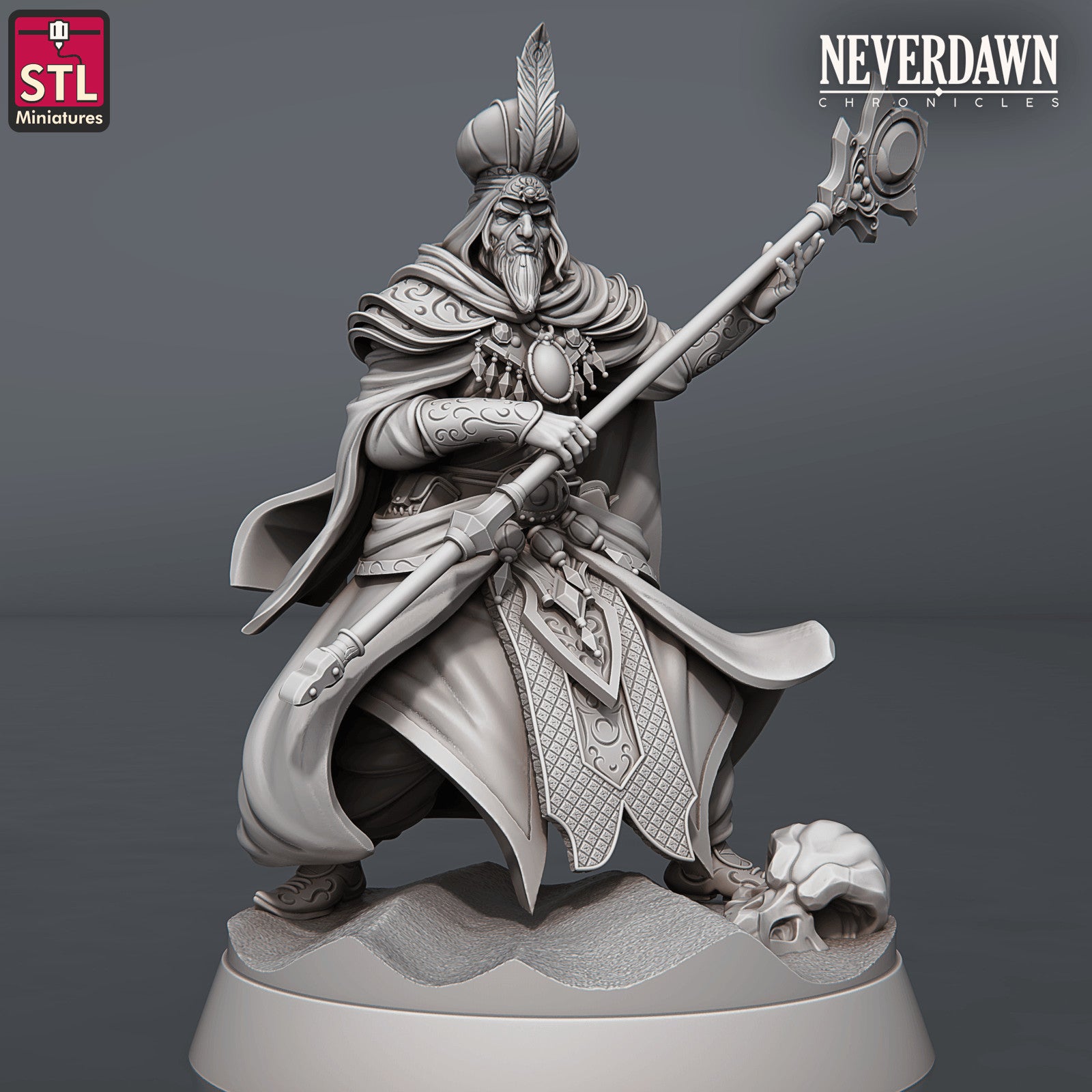 Never Dawn Red Sand Consultor 28mm resin miniature