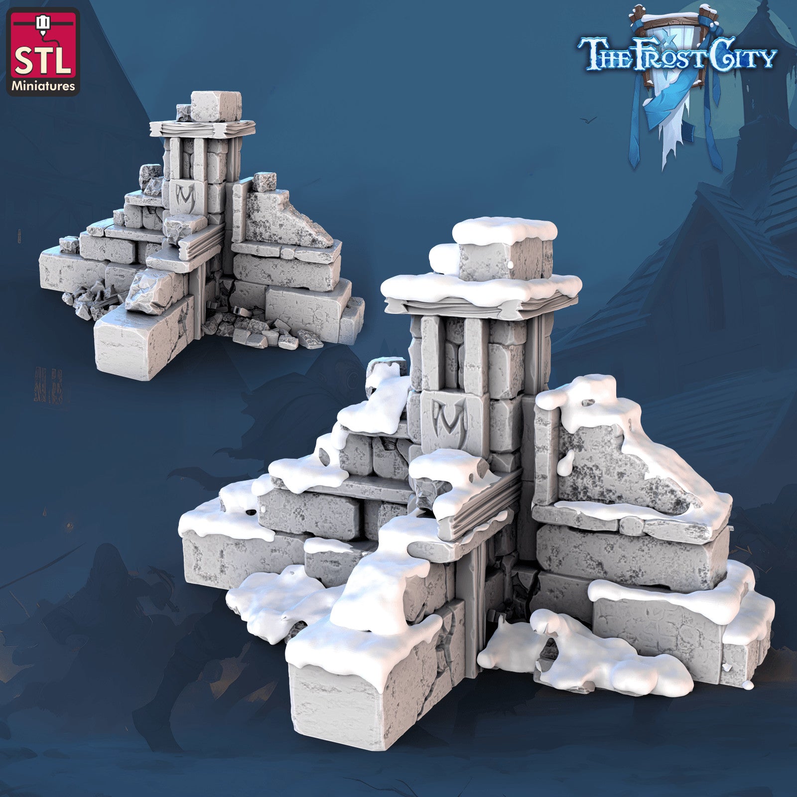 Wall section 28mm terrain