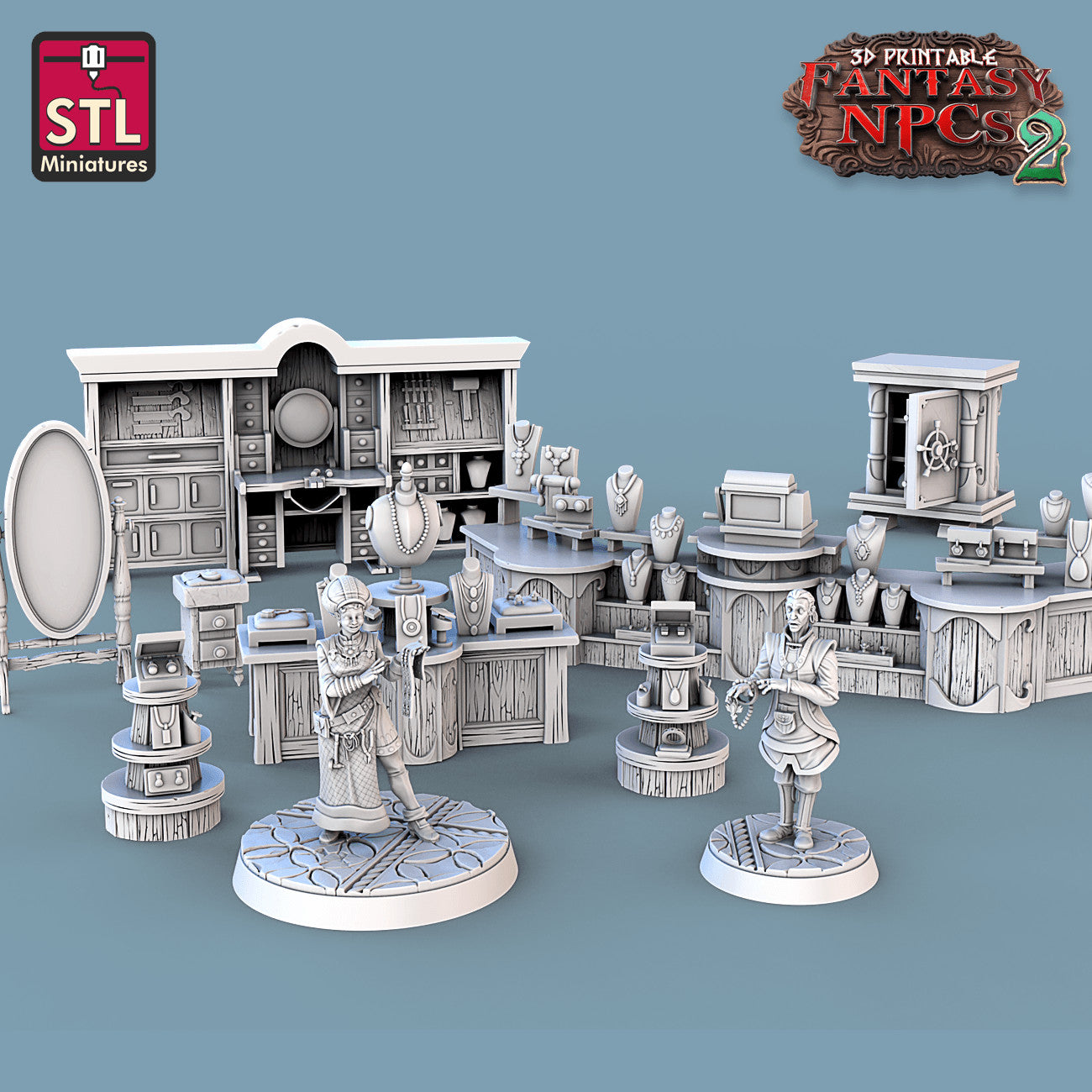 Jewelers Set 3D printed 28mm miniature terrain