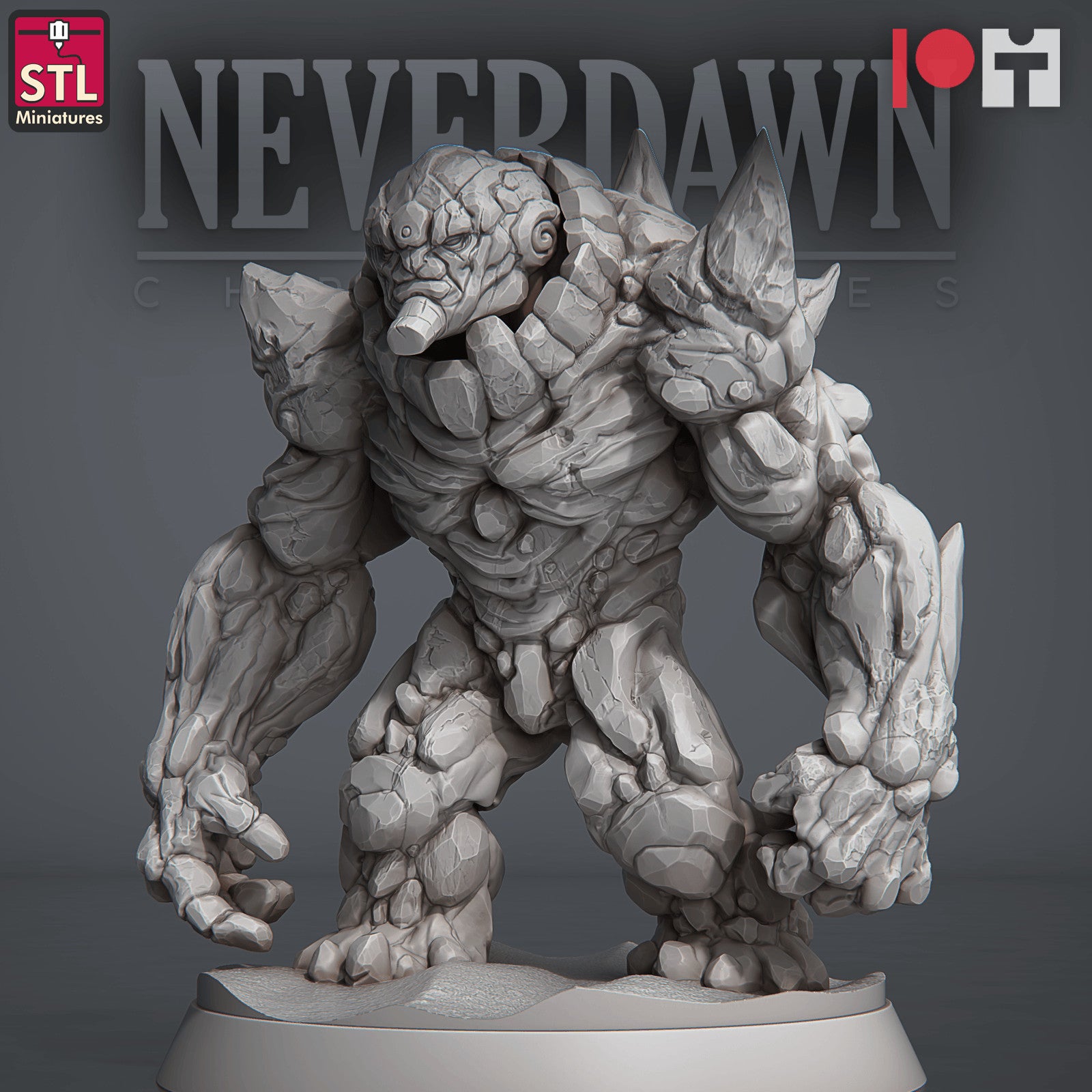 Never Dawn Sand Golem 28mm resin miniature