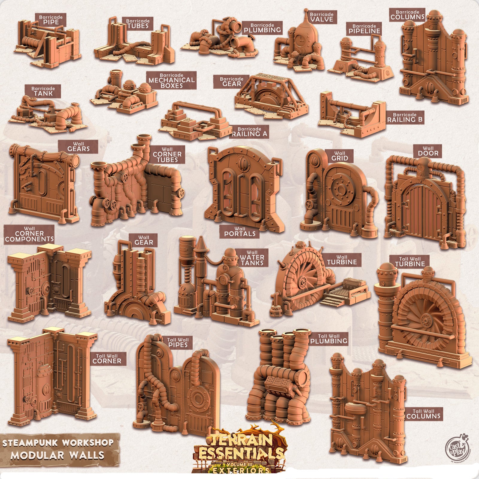 Steampunk Workshop Modular Walls