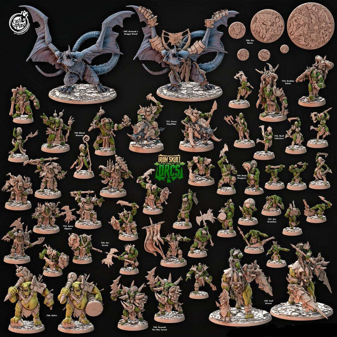 Iron Skull Orcs Bases Set