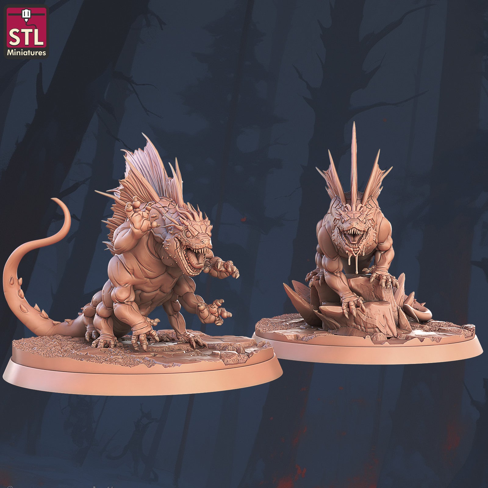 Basilisk Set 3D printed 28mm miniatures