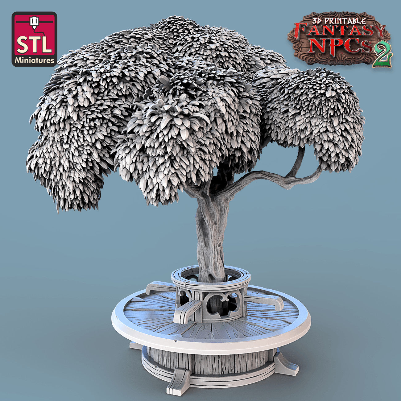 Town sign cart and tree 28mm scenery