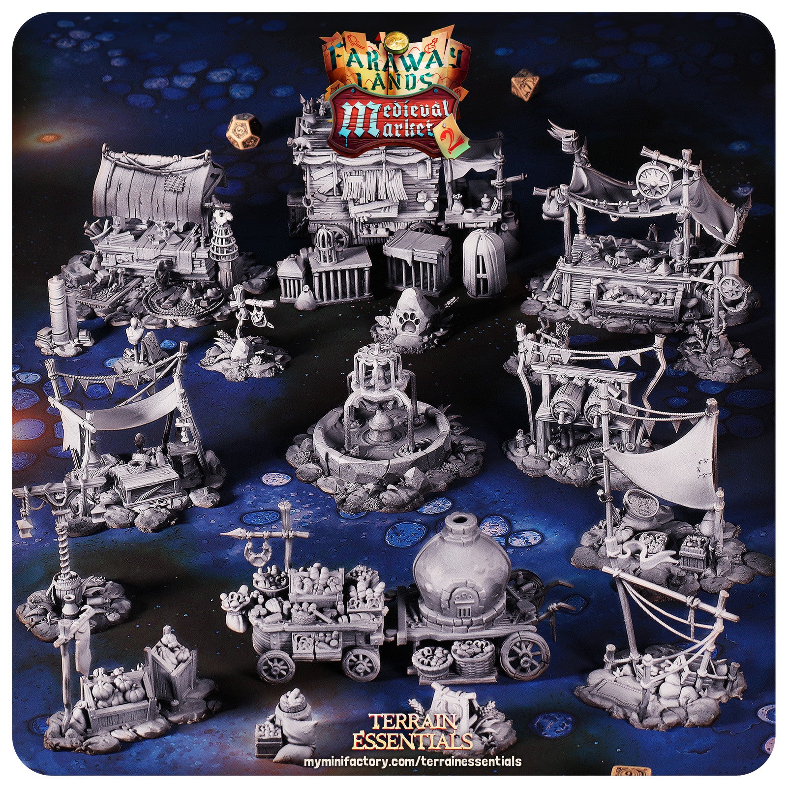 Medieval Market 2 Terrain Set