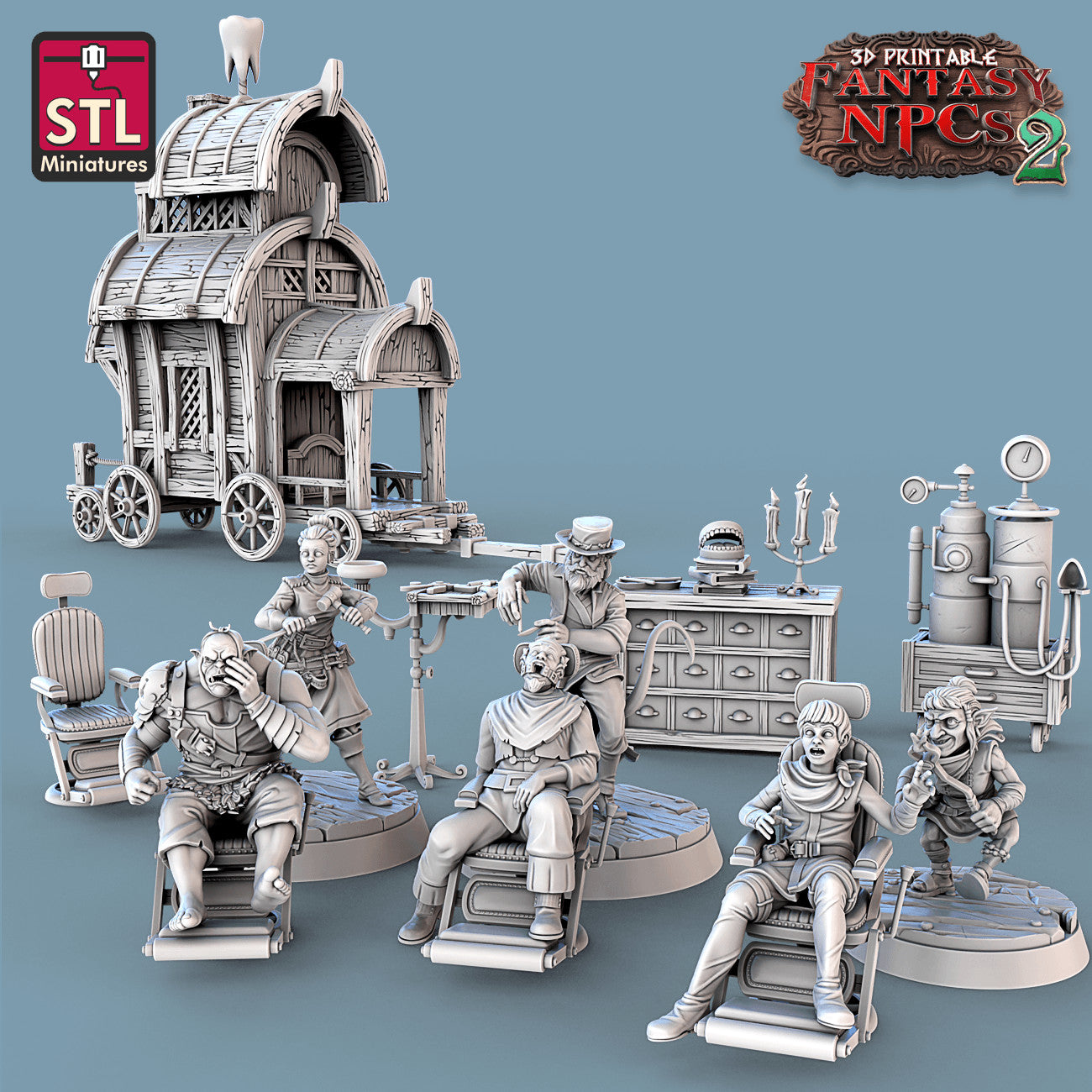 Dentist Set 3D printed 28mm miniature terrain