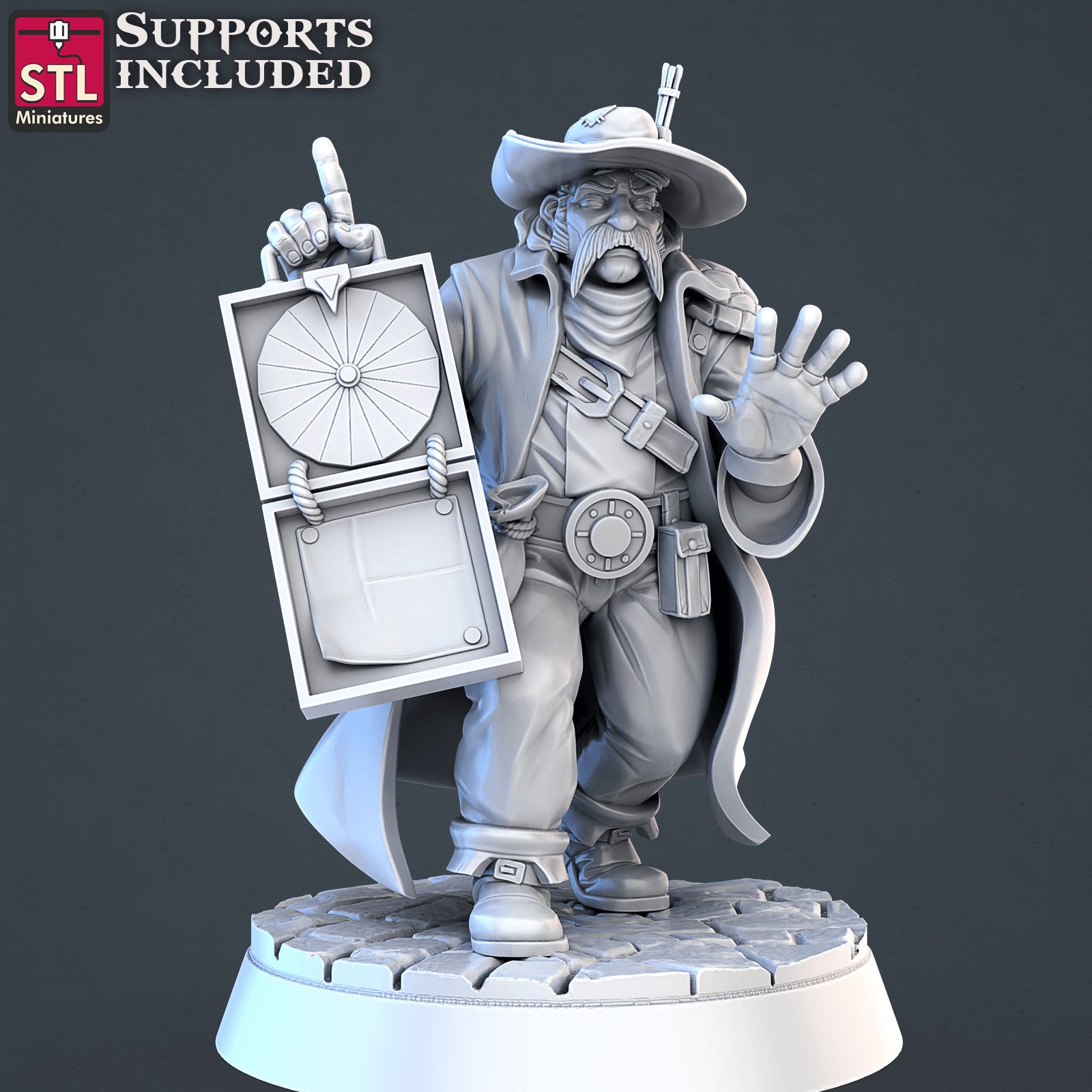 Street gambler automata and props miniatures