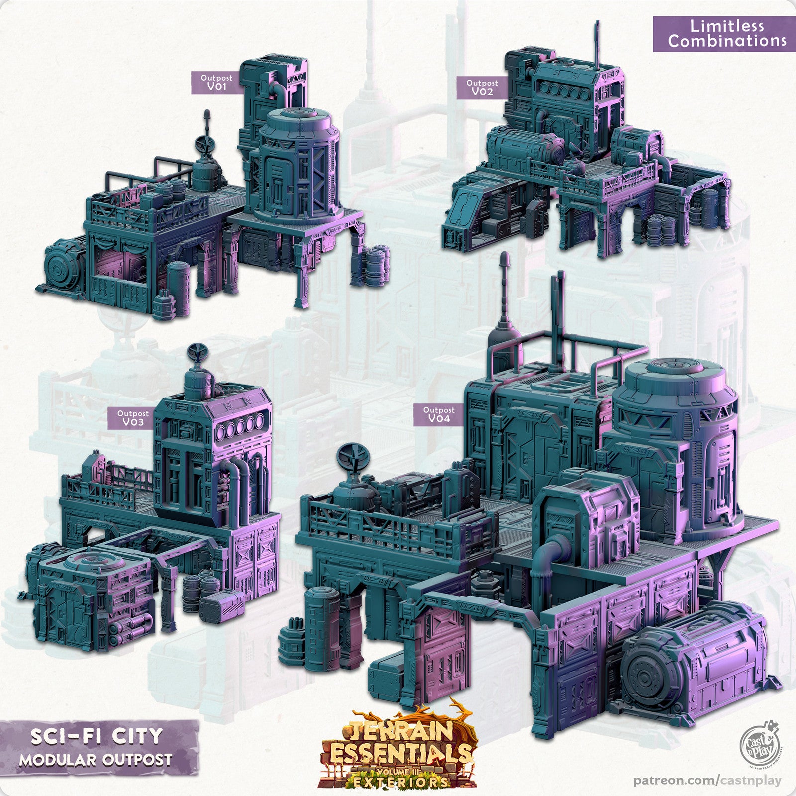 Modular Outposts Sci-Fi City Set