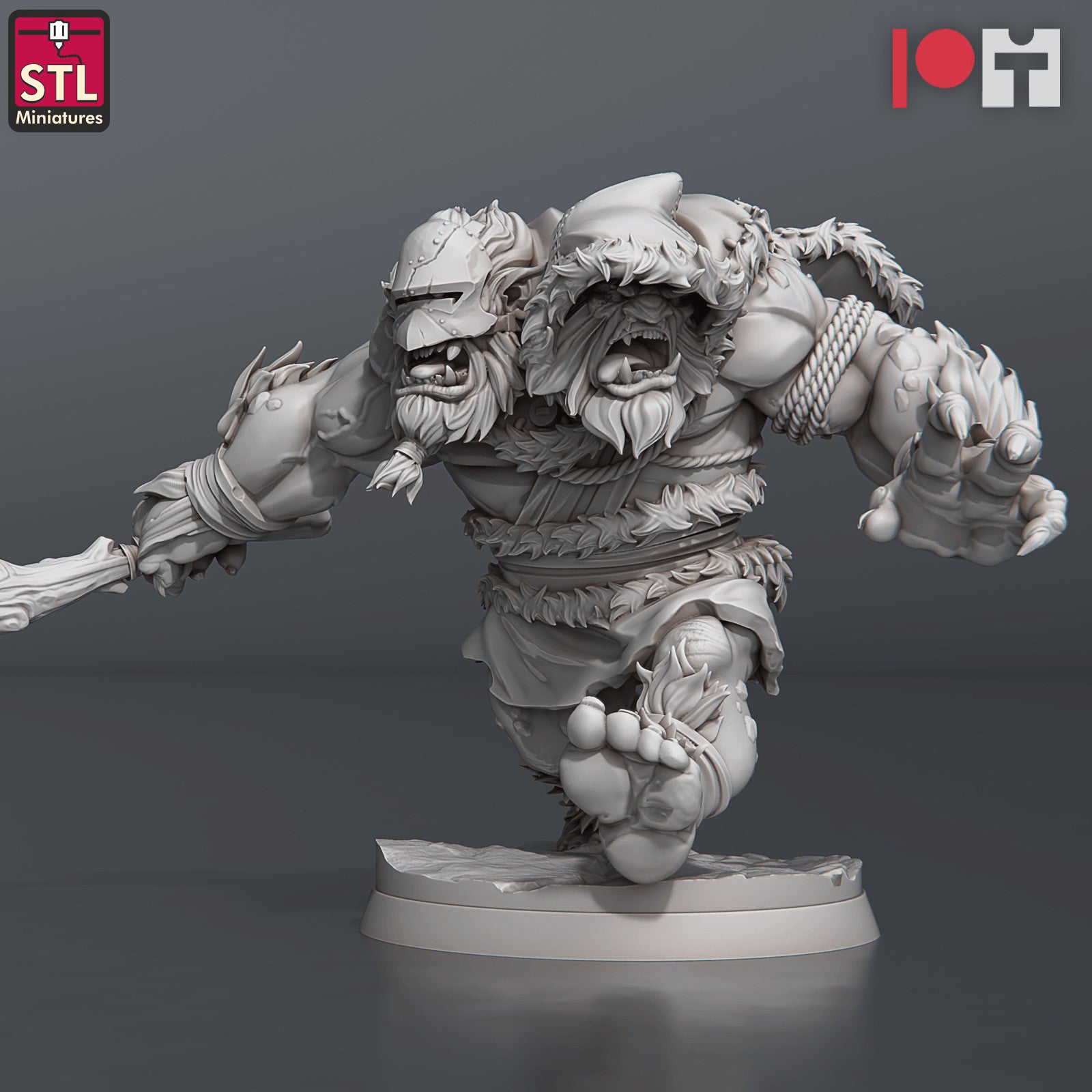 Two headed show troll miniature B