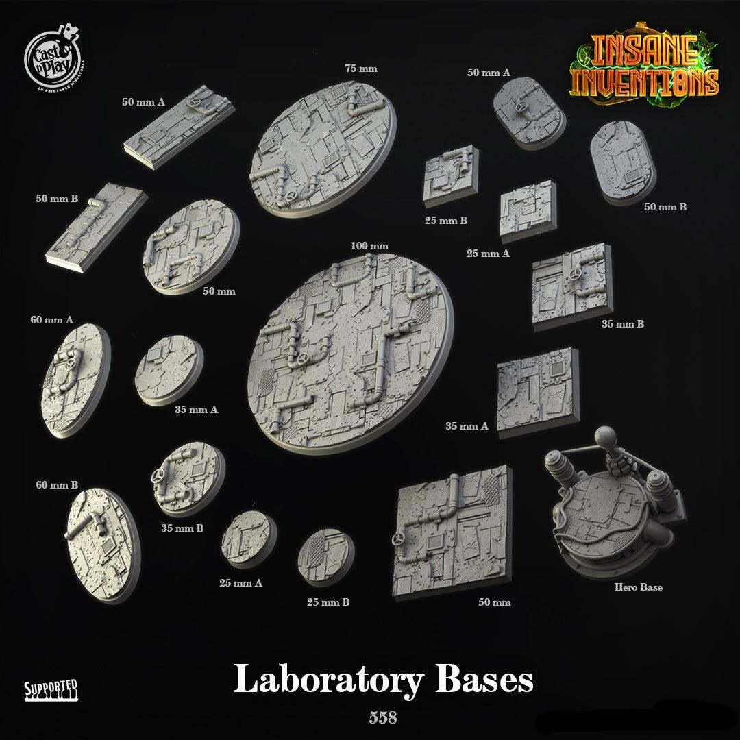 Cast n Play Insane Inventions Laboratory Bases Set