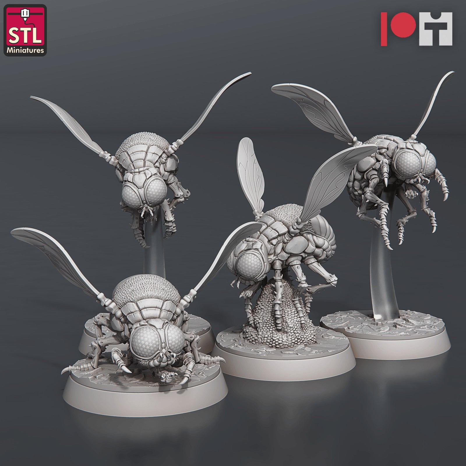 Giant Flies Set 3D printed 28mm miniatures
