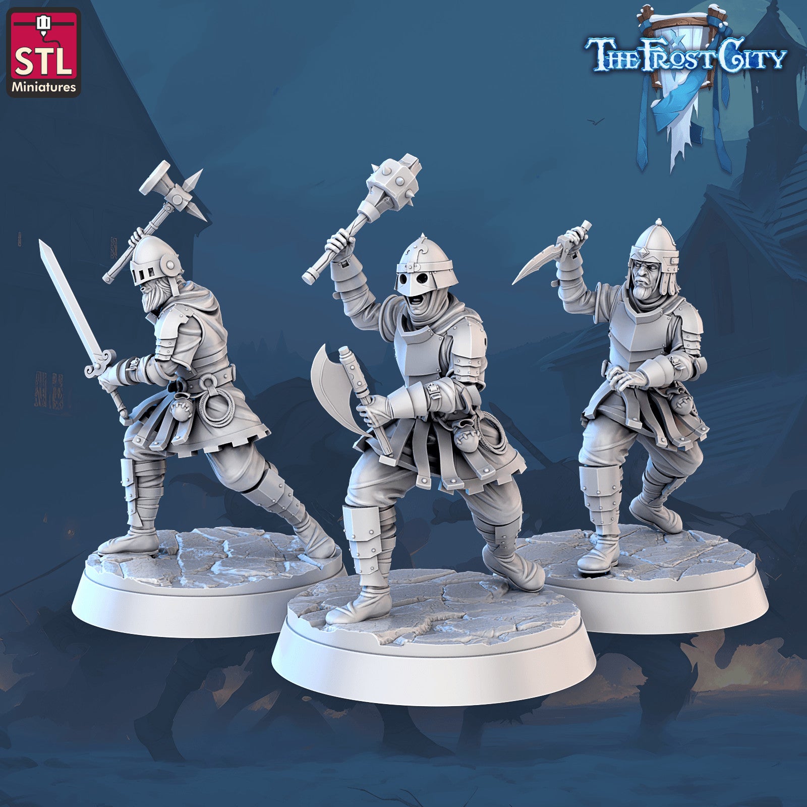 Female knight body 28mm miniature