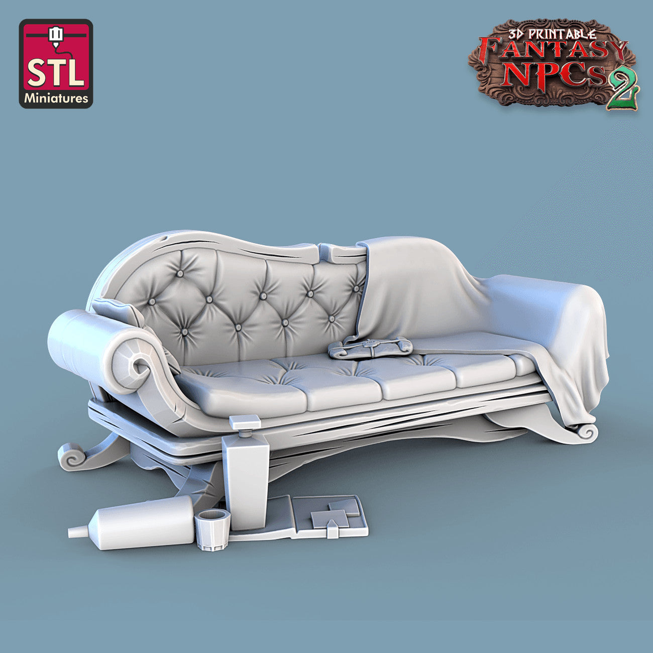 Investigator couch and coat rack terrain pieces