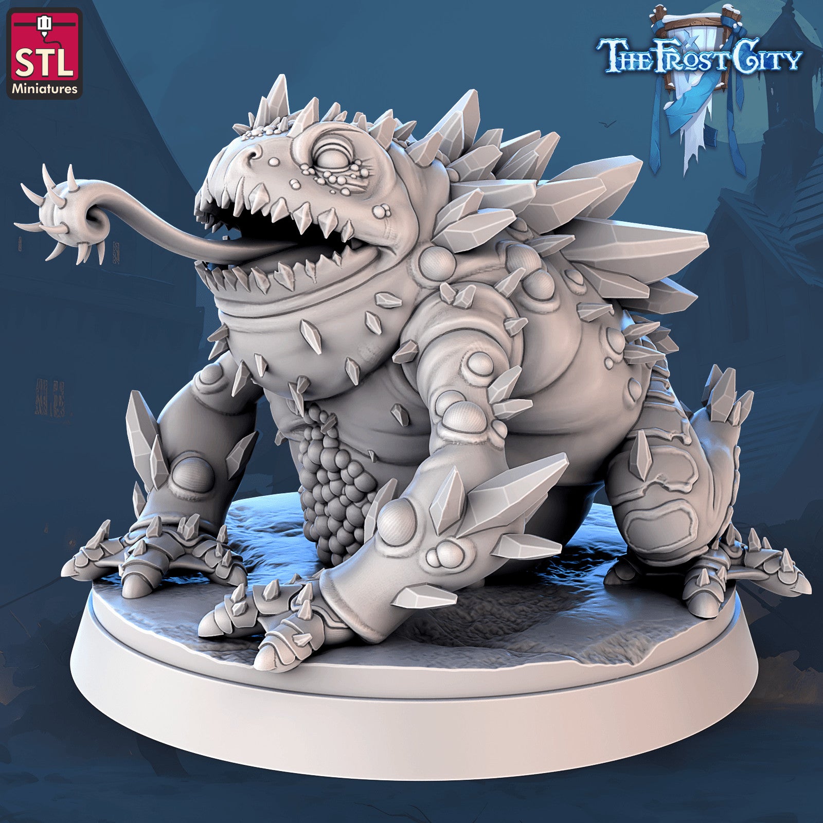 Frost City ice toad 28mm resin miniature