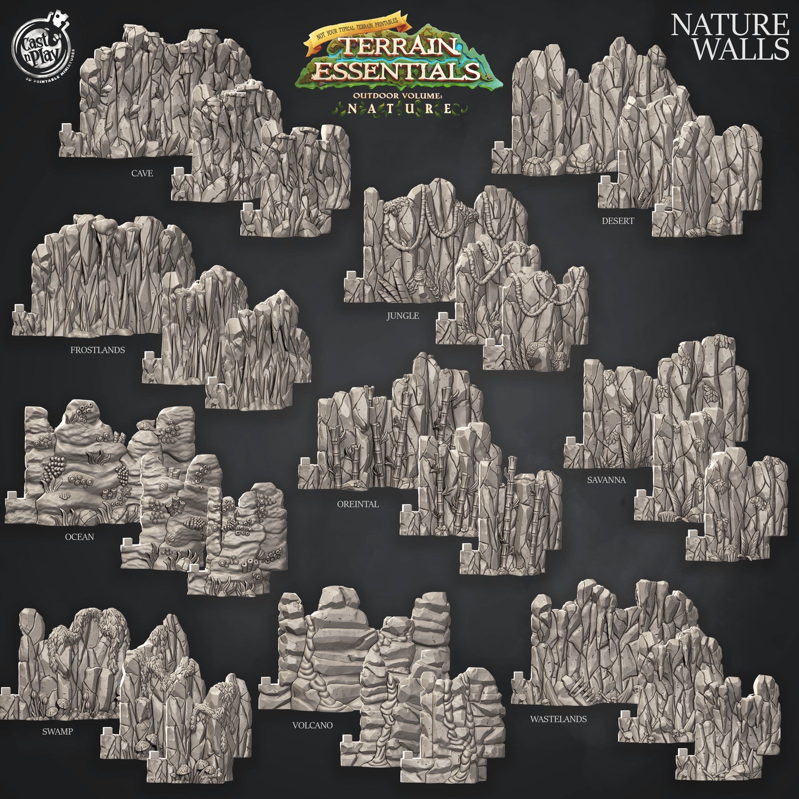 Nature Wall terrain set