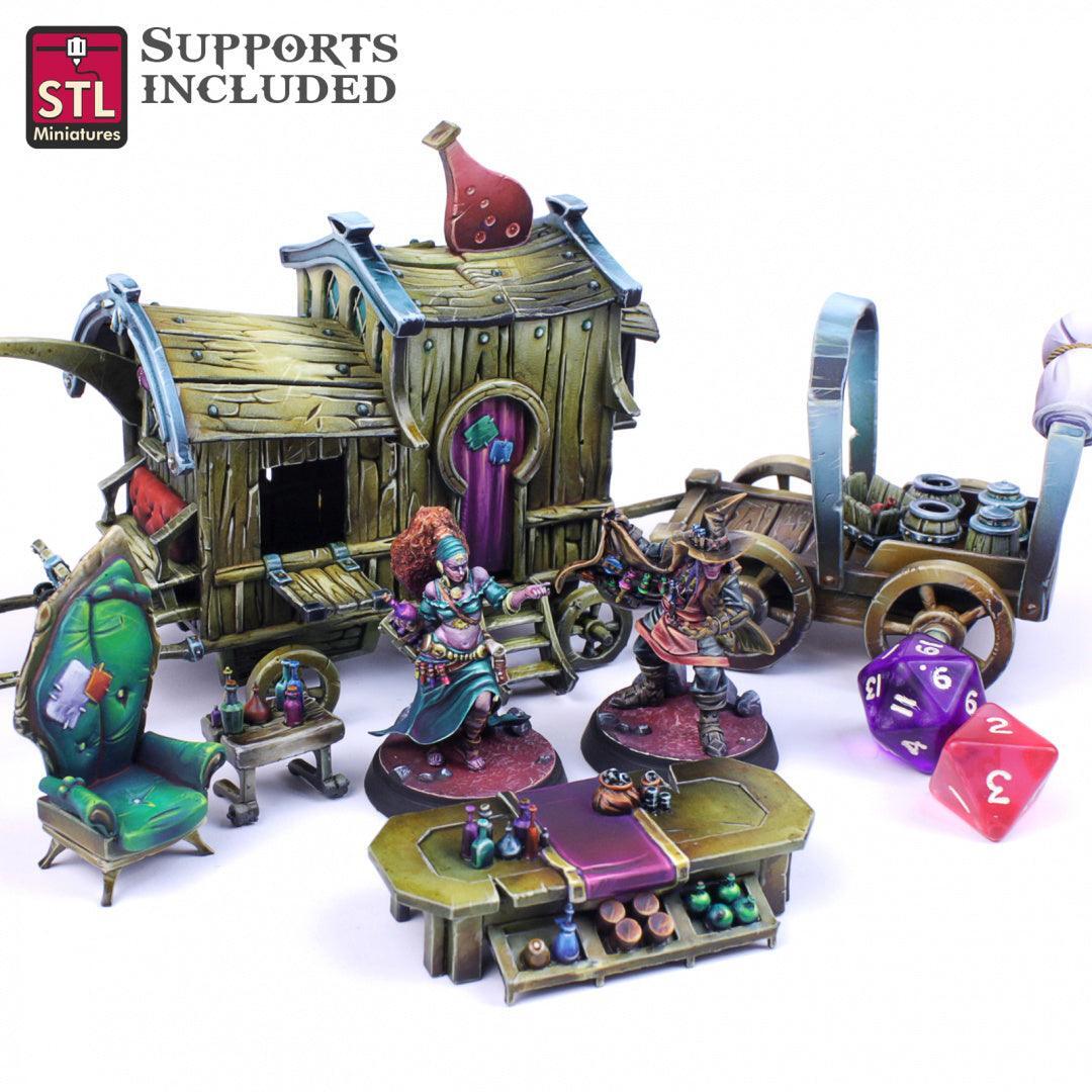 Potion Vendor 28mm resin miniature set