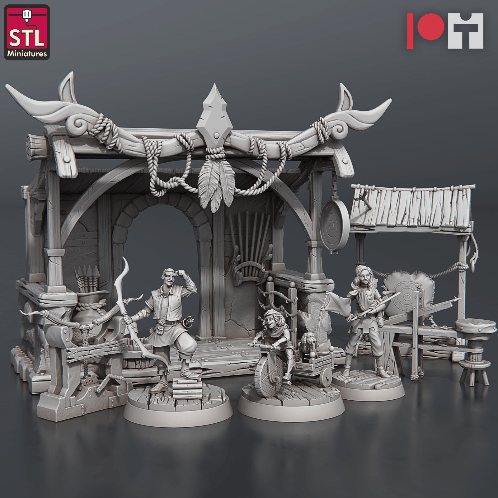 Arrows and Bow Maker 28mm resin miniature set