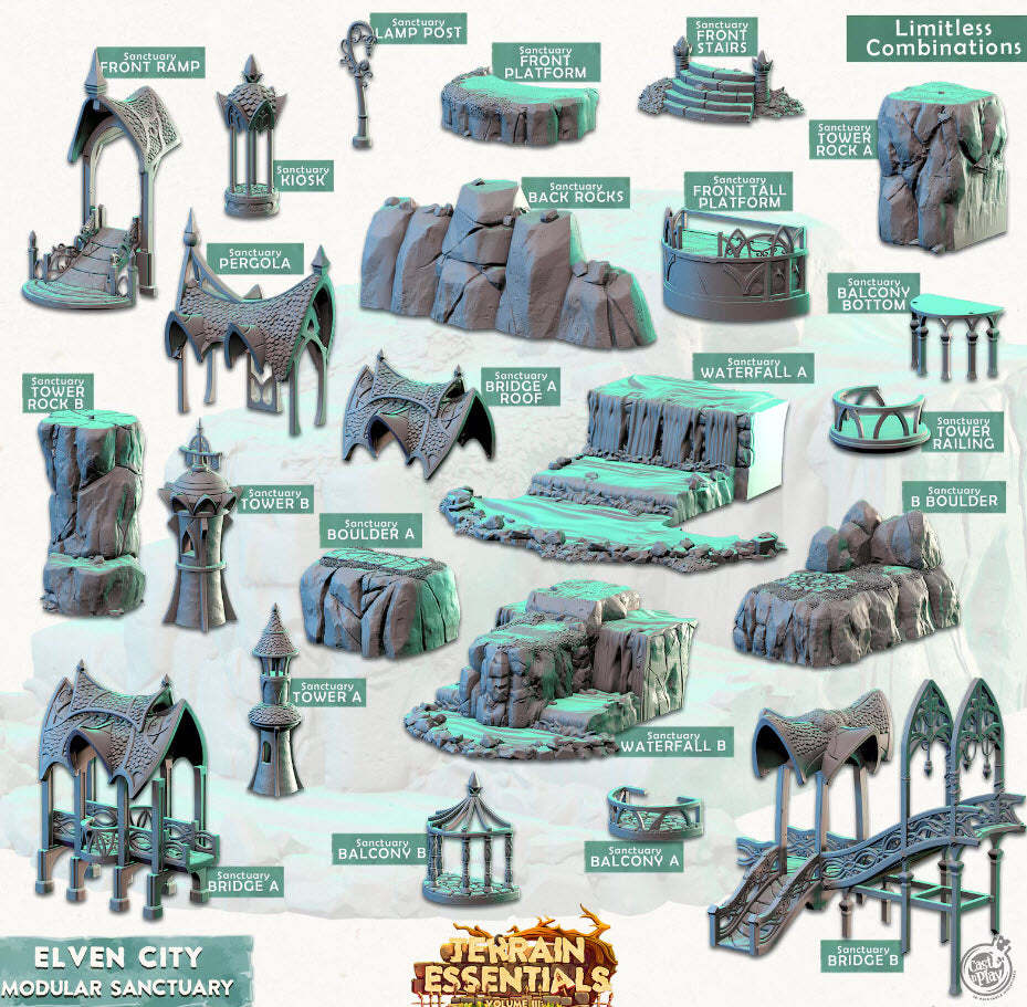 Modular Sanctuary Elven City Set