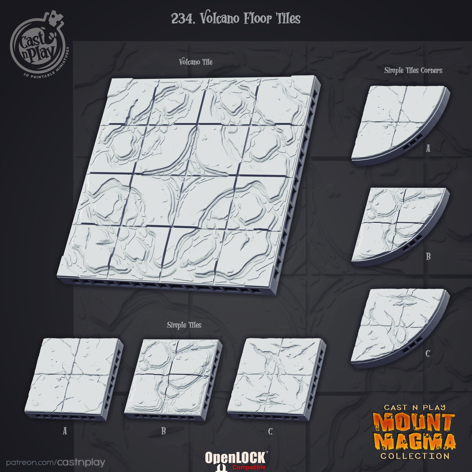 Volcano Floor Tiles Terrain Set