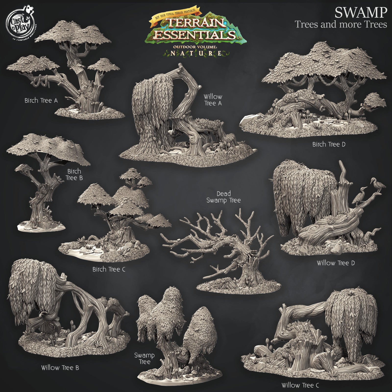 Swamp Terrain Trees and more Trees Set