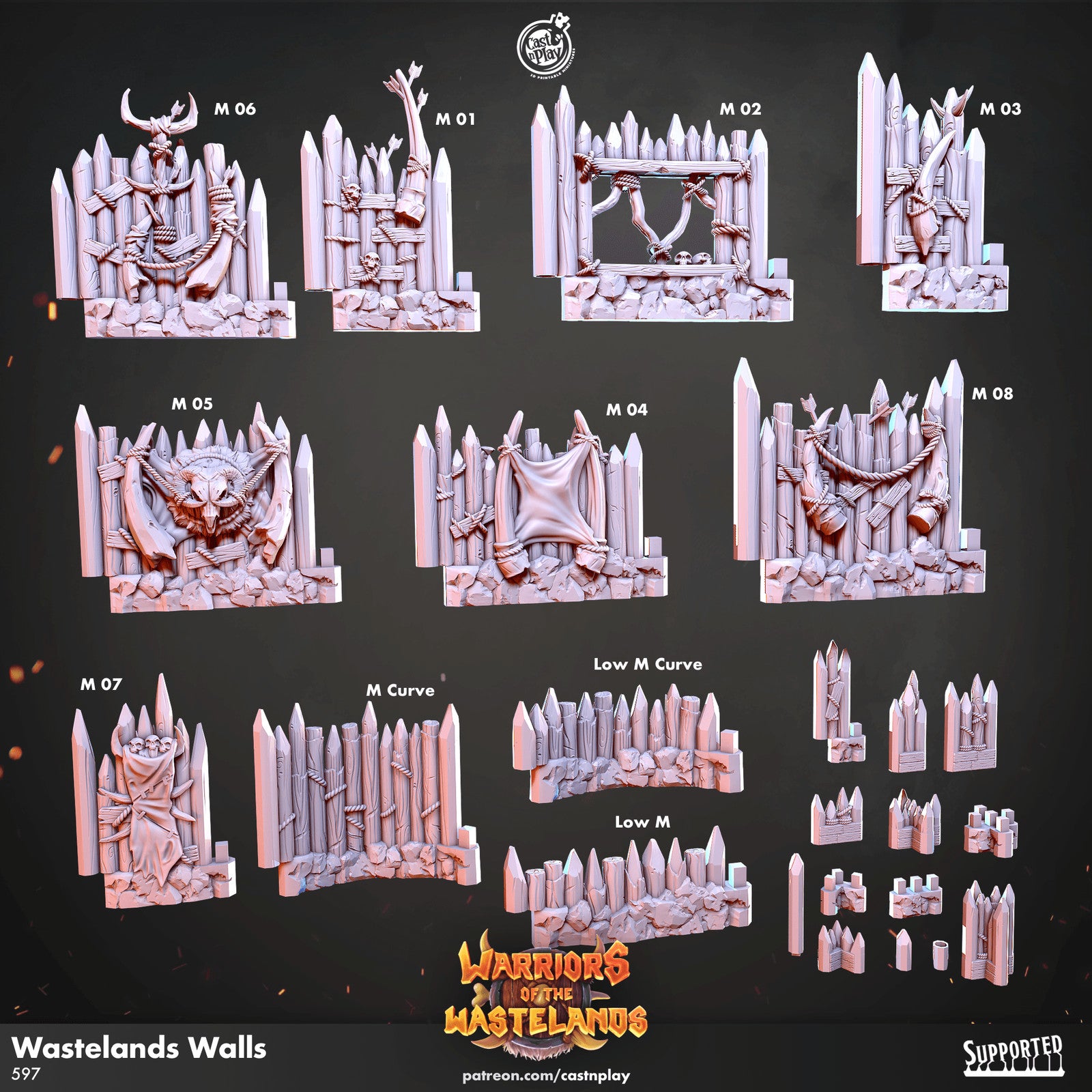 Wastelands Walls Terrain Set