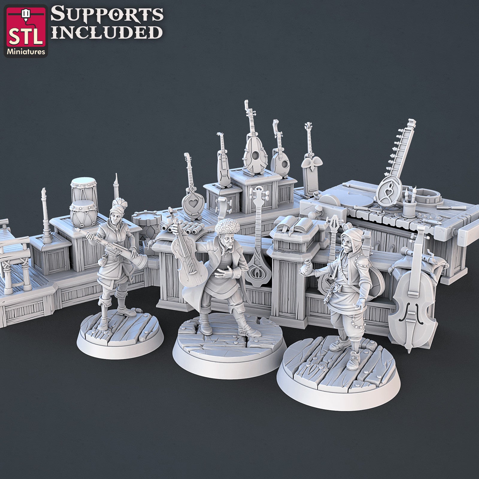 Music Store 28mm resin miniature set