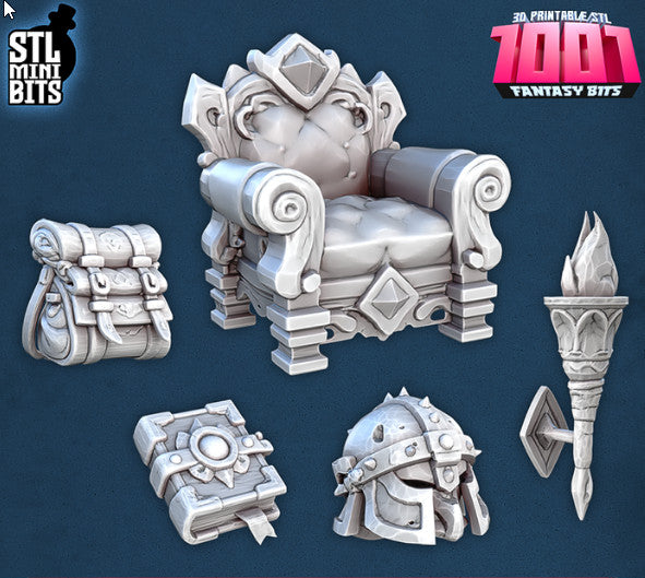 Fantasy Bits Starter Set 3D printed 28mm miniature props