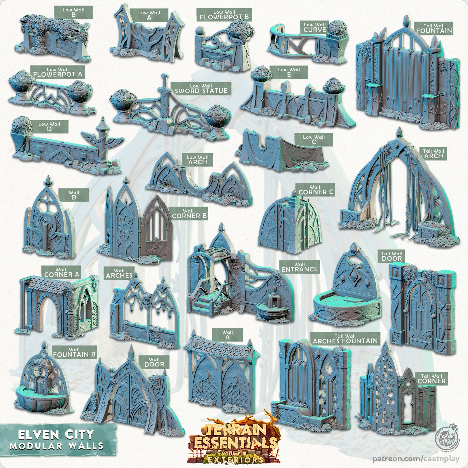 Modular Walls Elven City Set