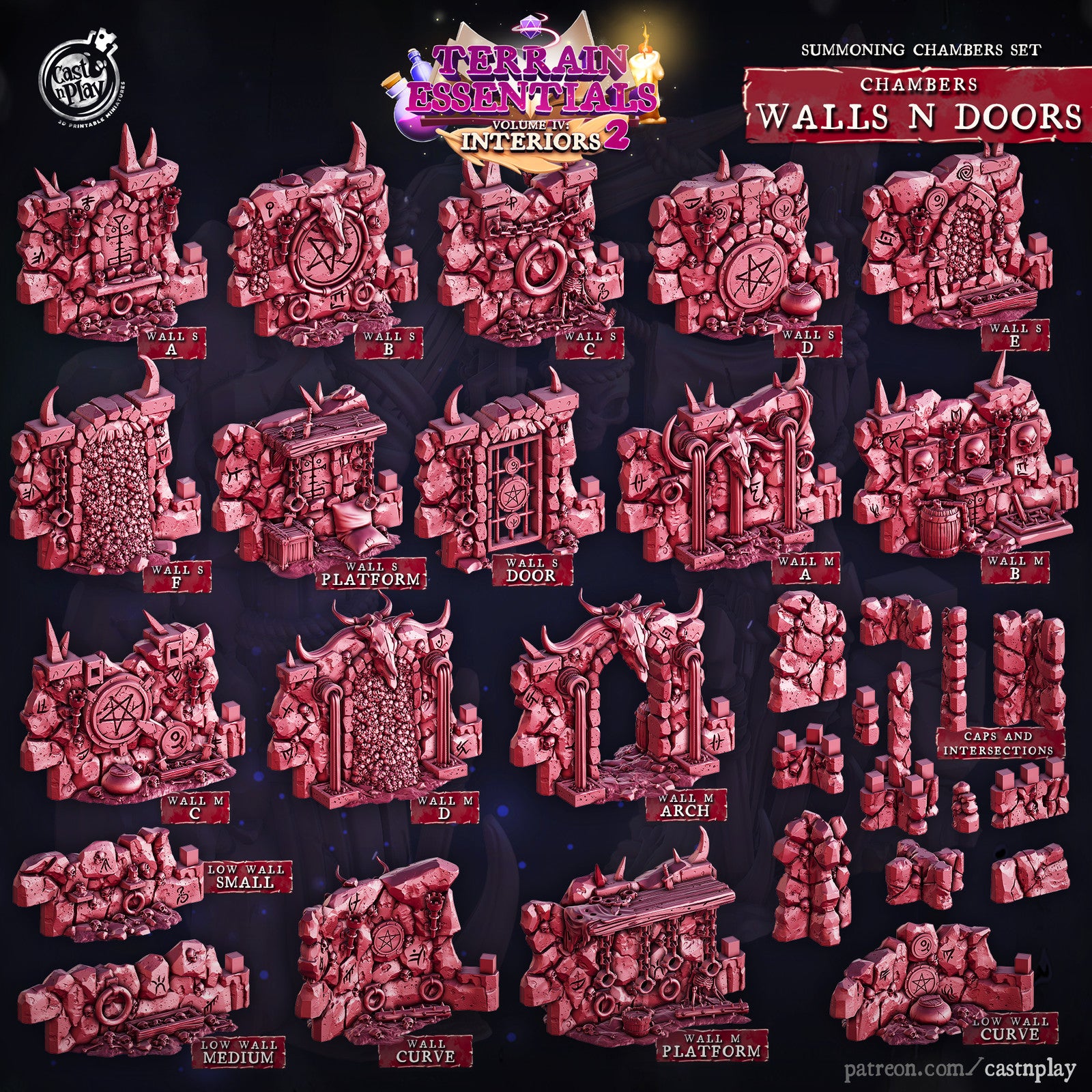 Summoning Chambers Walls and Doors Terrain Set