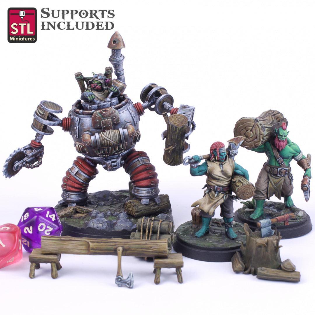 Lumberjack 28mm resin miniature set