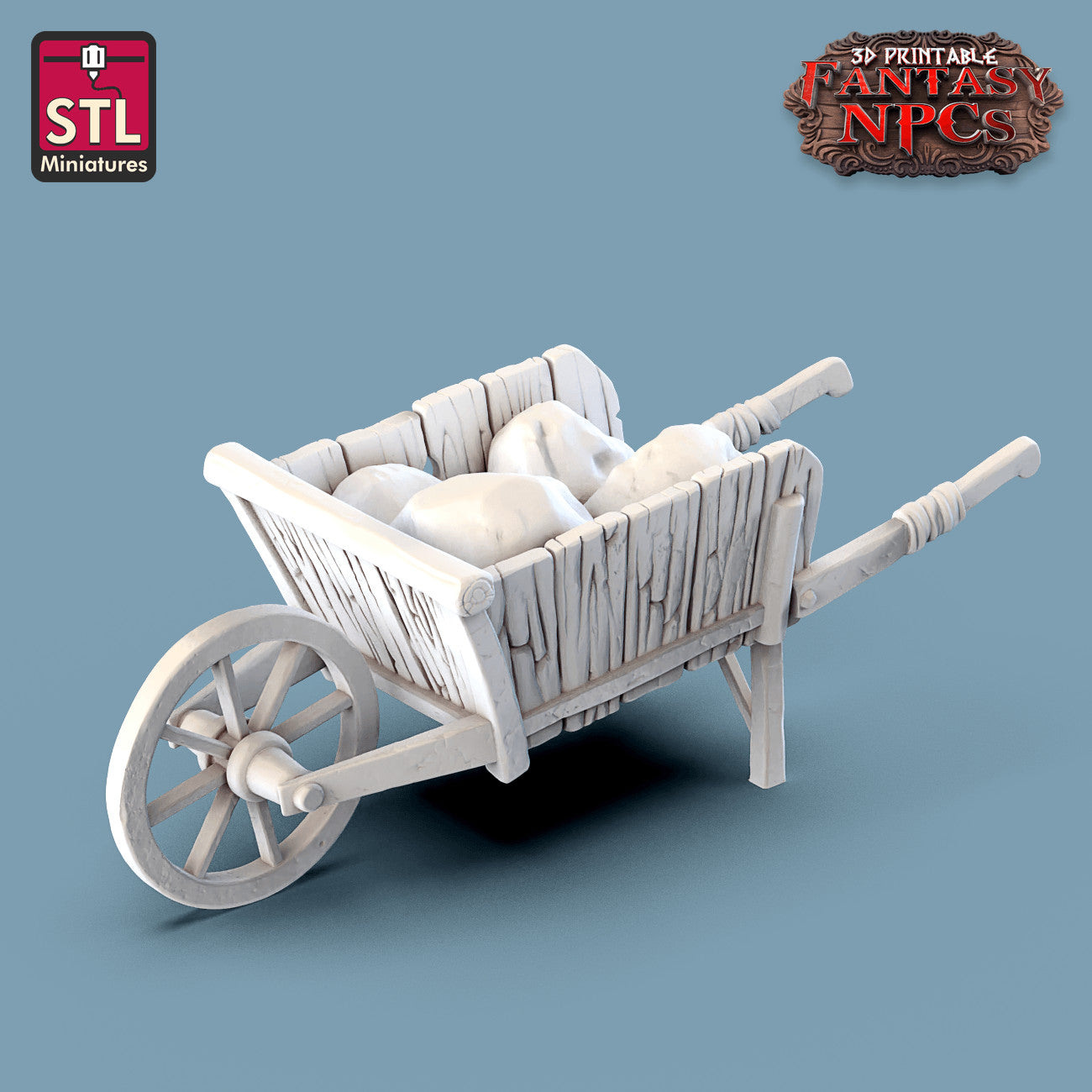 Potter clay cart 28mm scenery