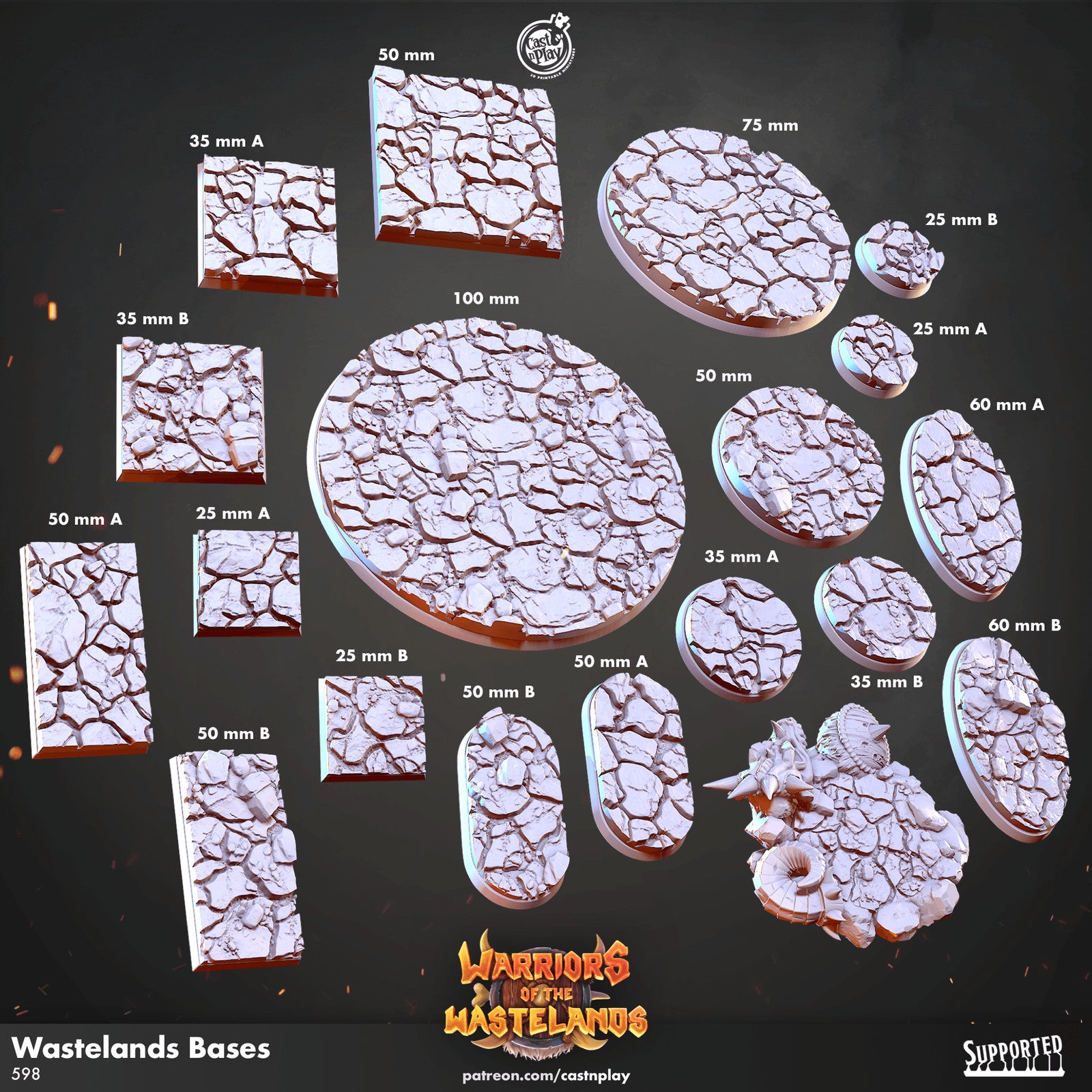 Cast n Play Warriors of the Wastelands Bases