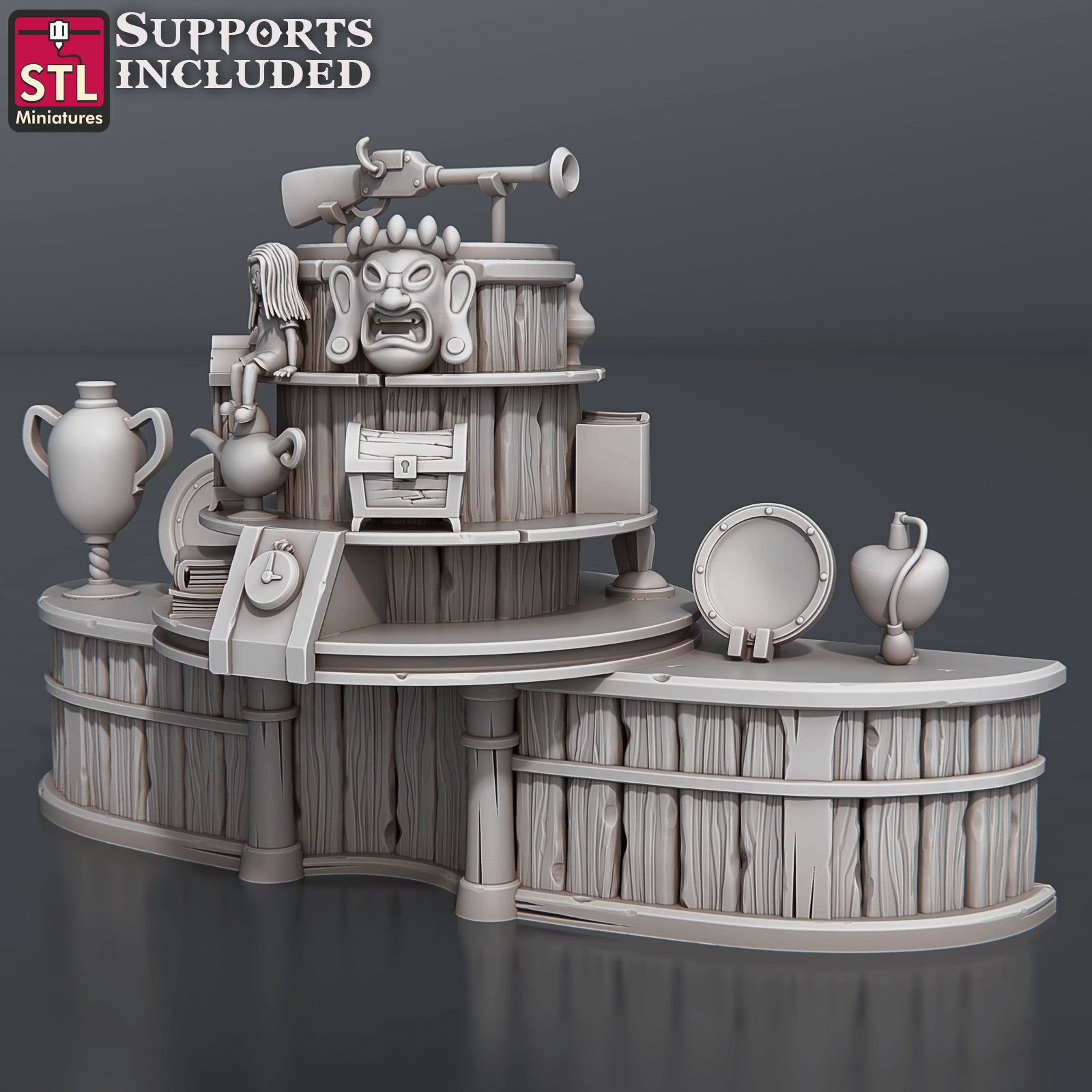 Antique shop display case 28mm scenery