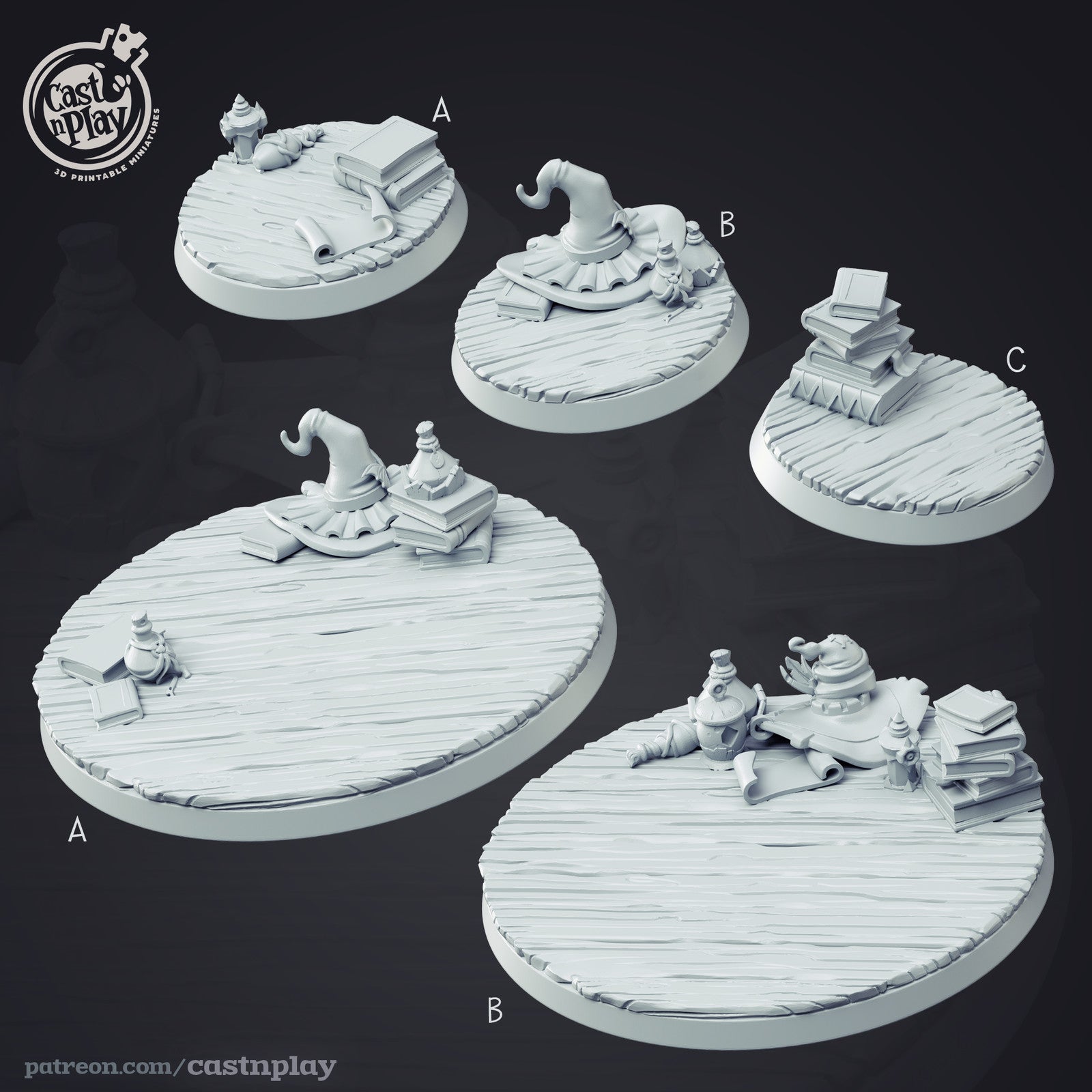 Cast n Play Wizard's Guild Bases Set