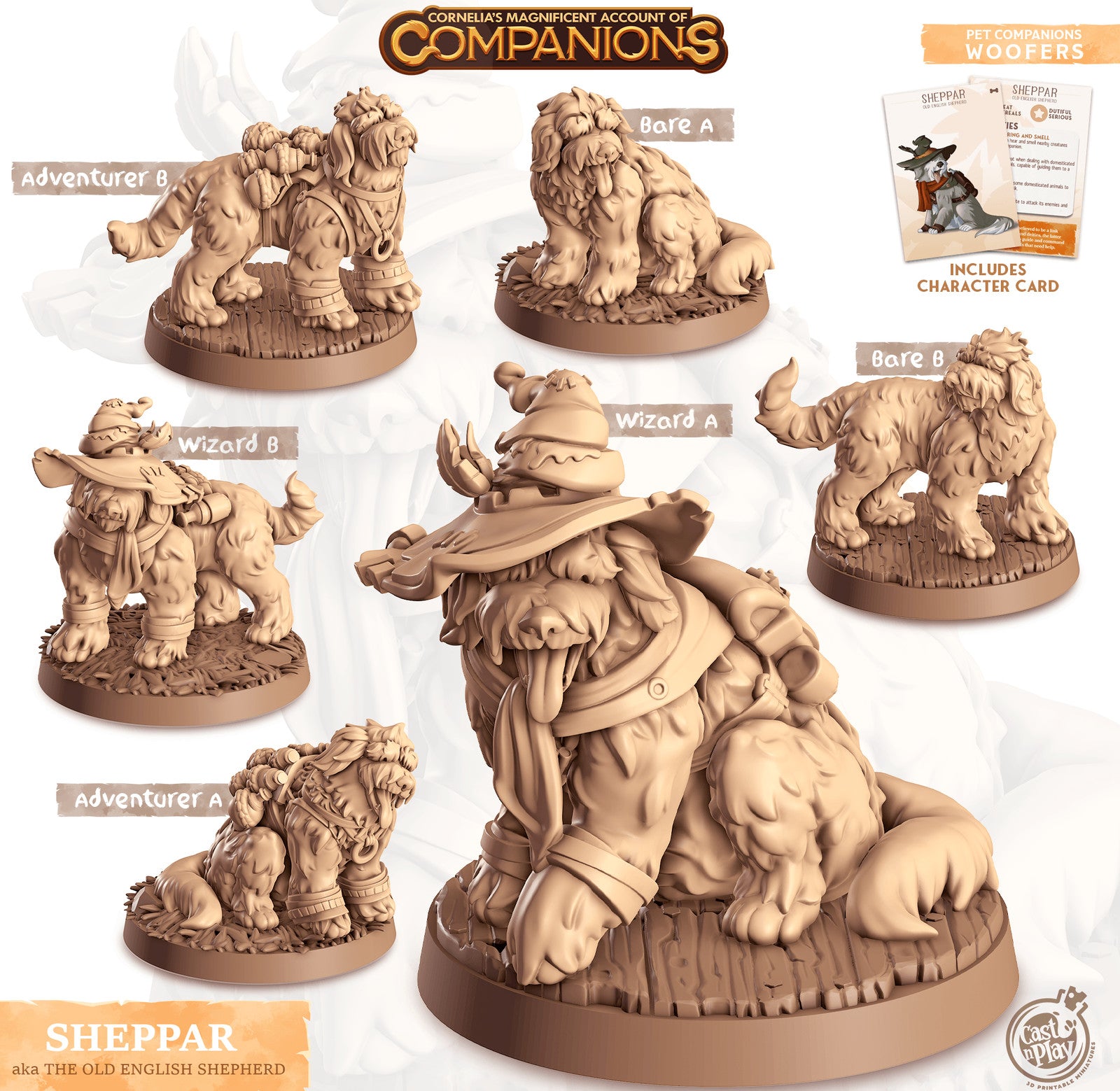 Sheppar Old English Sheepdog Companion miniature