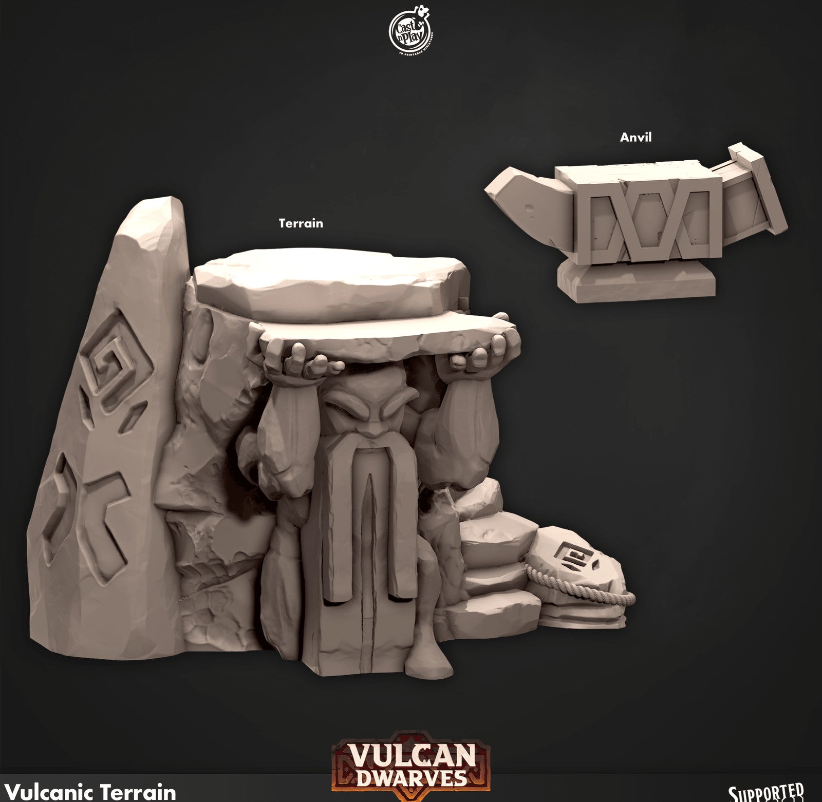 Vulcanic Terrain Vulcan Dwarves Set