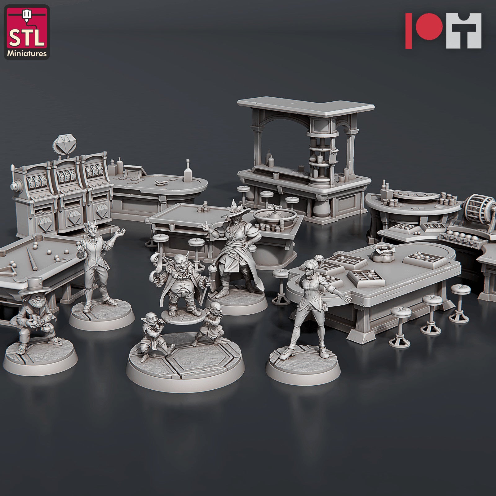 Casino Set 3D printed 28mm miniature terrain