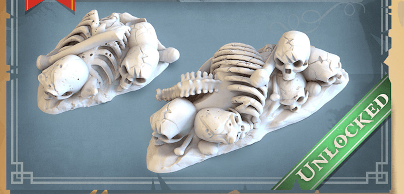 Bone piles 28mm resin tabletop scenery