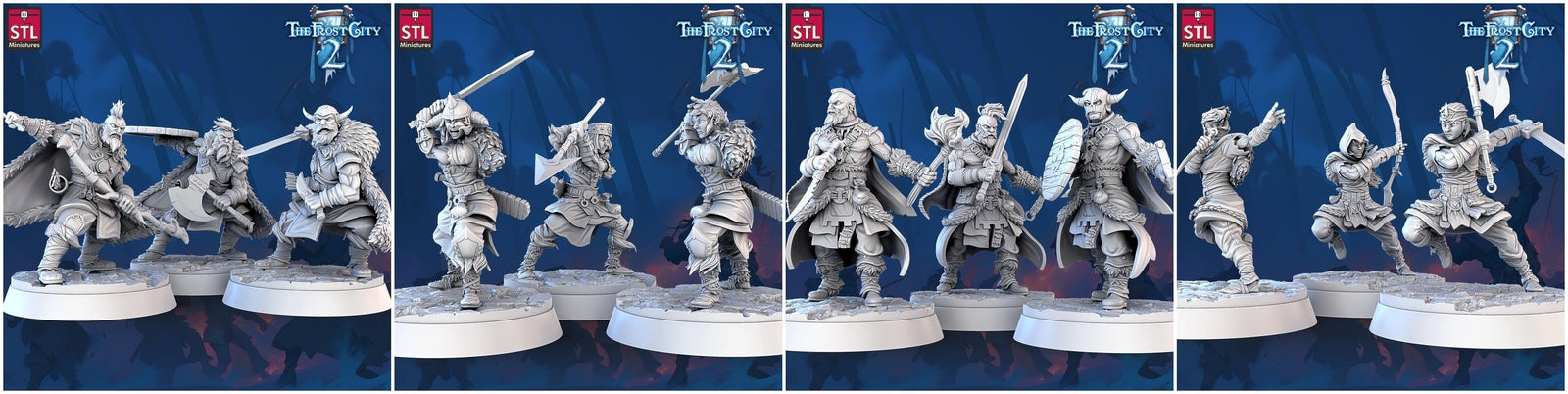 Frost City Barbarians 28mm resin miniature set