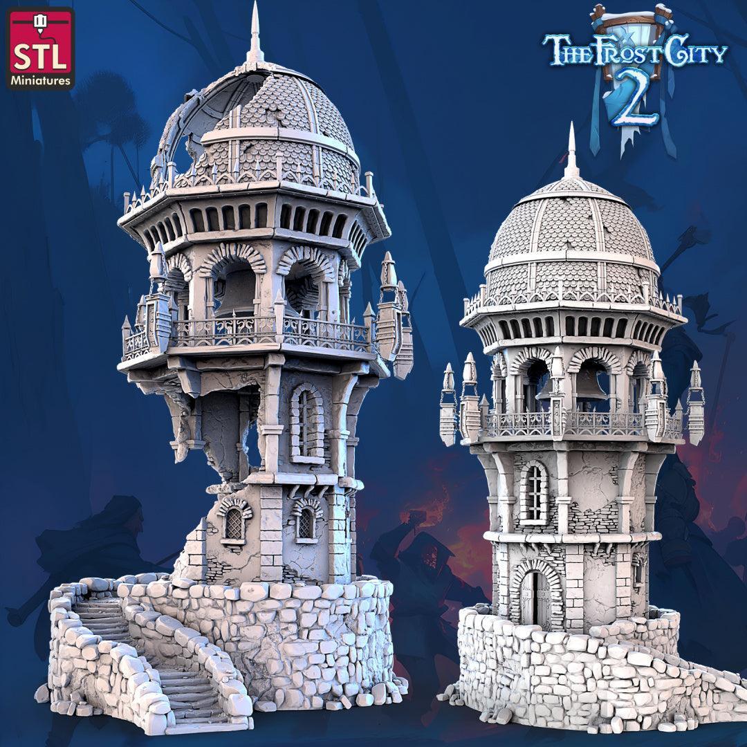 Frost City bell tower 28mm resin terrain