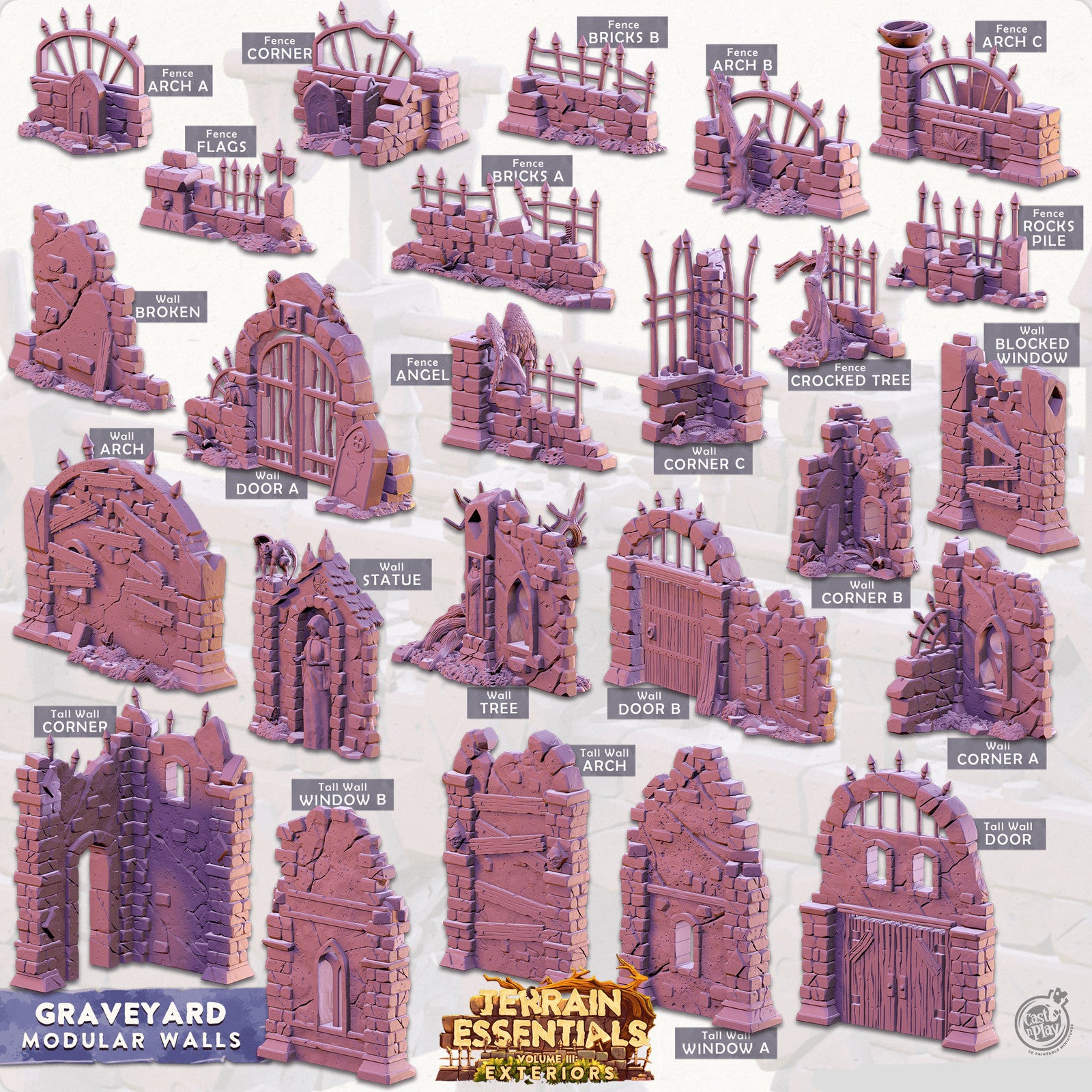 Modular Walls Graveyard Set