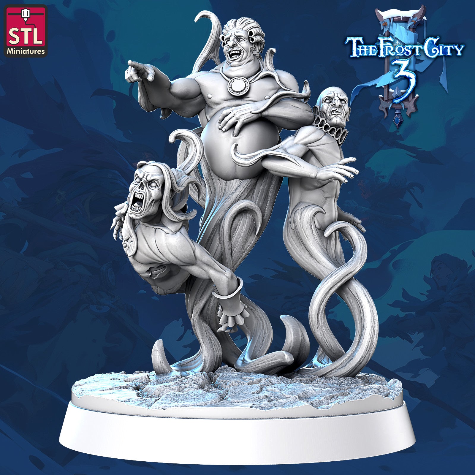 Frost City Advisory Council 28mm resin miniature, unpainted