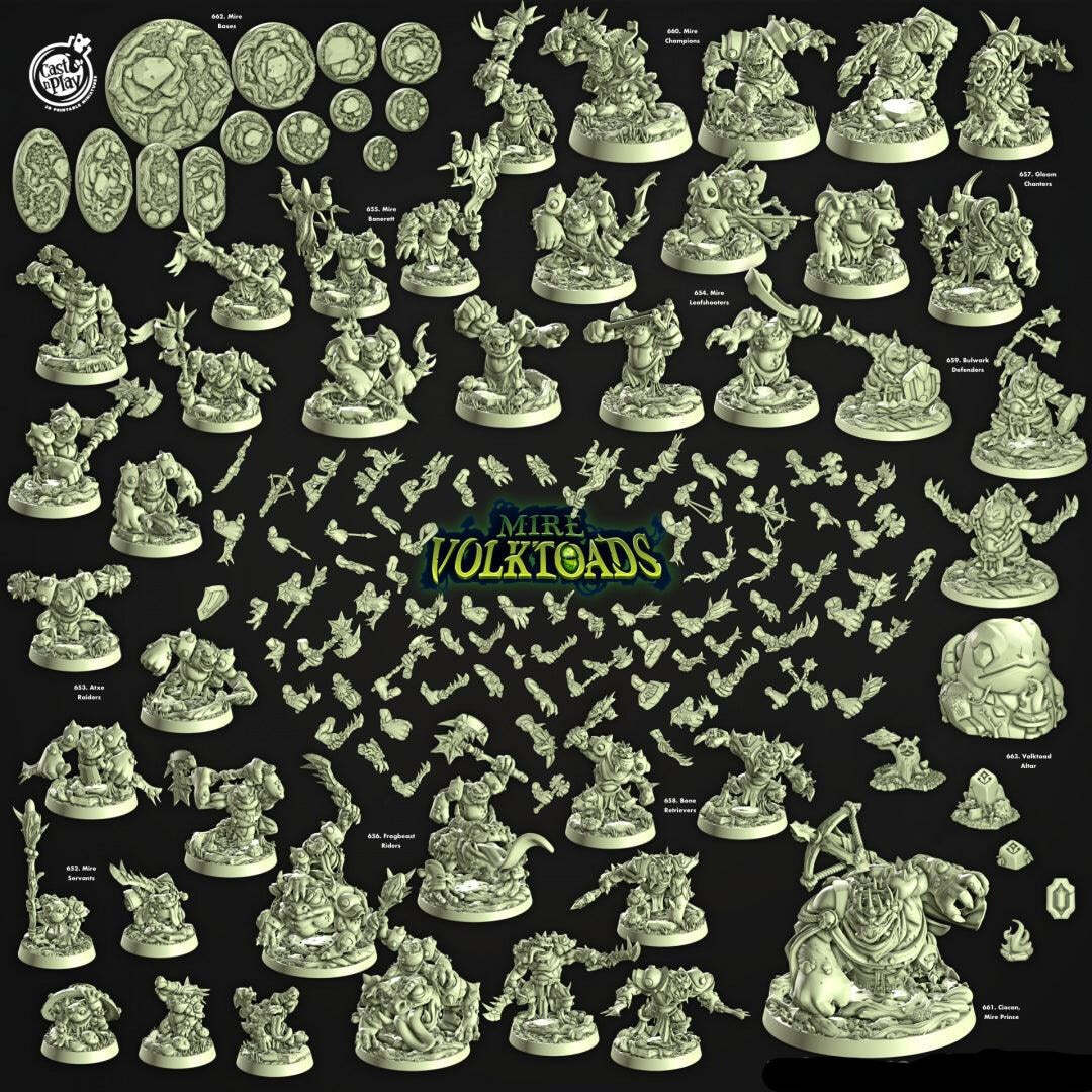 Cast n Play Mire Volktoads Bases Set